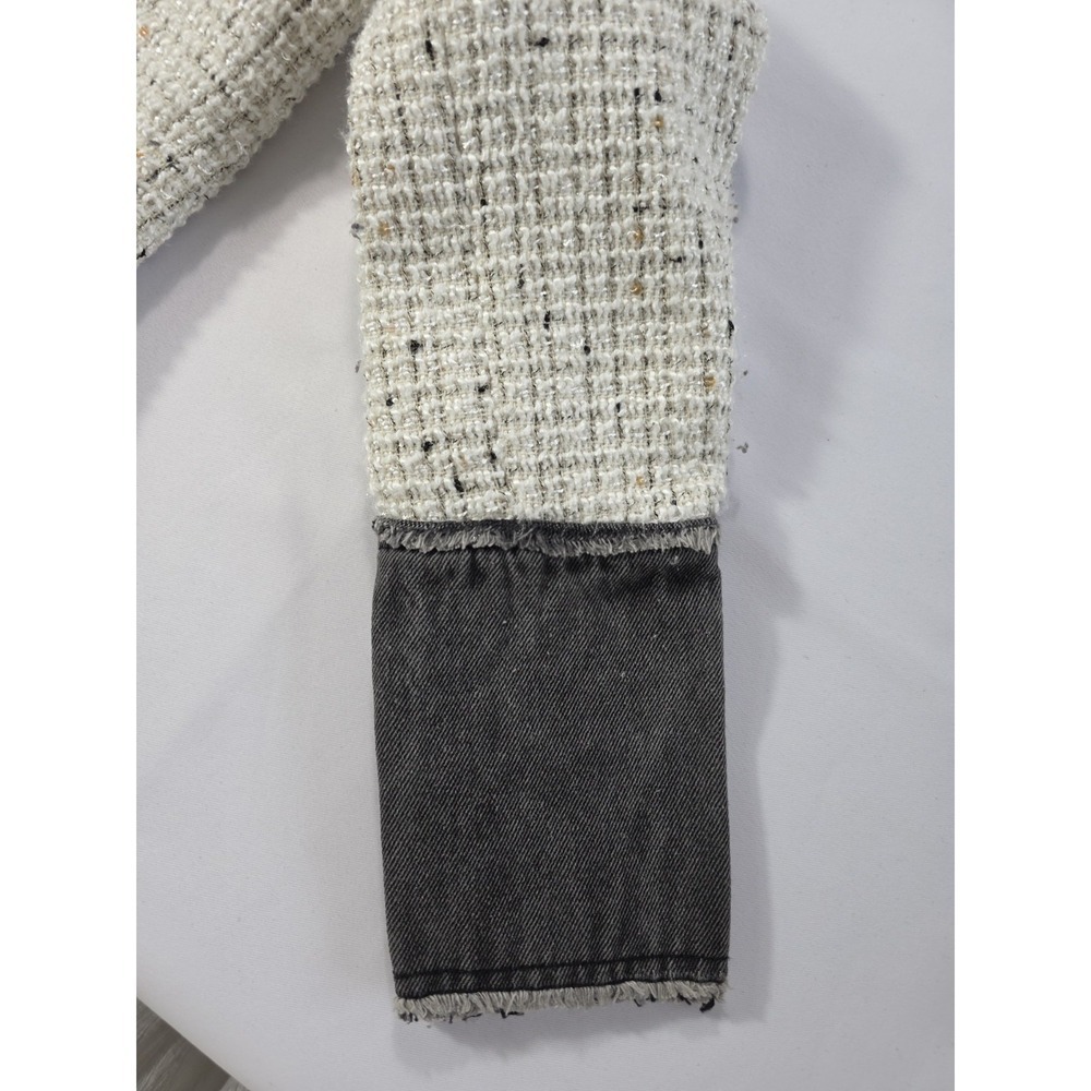 Nanette Lepore Boucle Tweed Blazer Jacket Ivory Black NWT Size Small - Picture 5 of 13